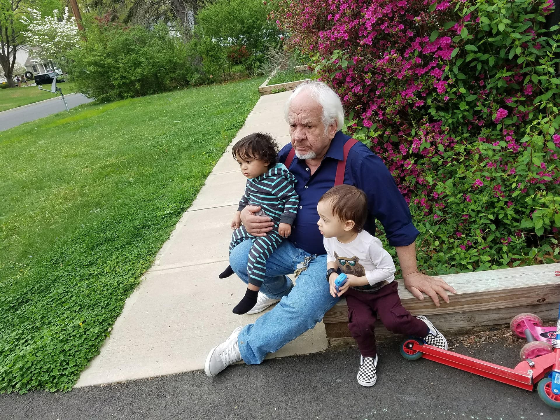 Maelo Cintron with grandkids